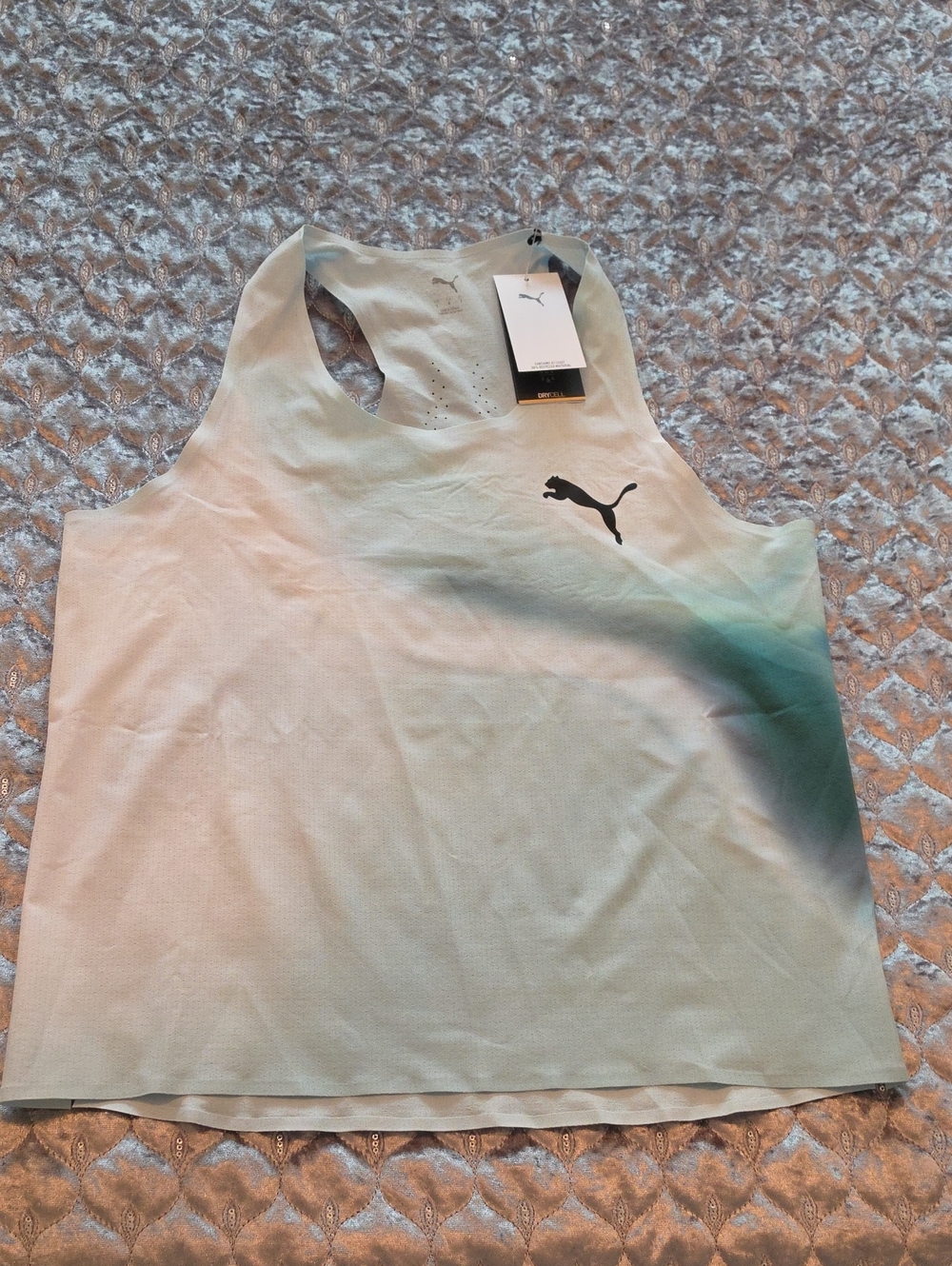 Puma Women's Light Mint to Teal Gradient Racerback Tank